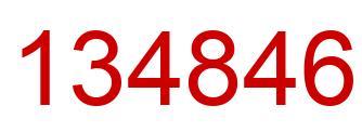 Number 134846 red image