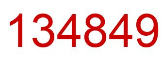 Number 134849 red image