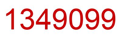 Number 1349099 red image
