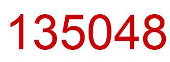Number 135048 red image