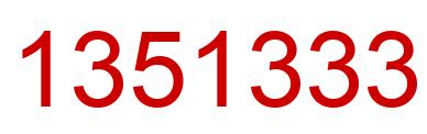 Number 1351333 red image