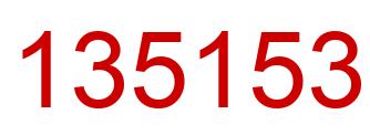 Number 135153 red image