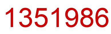 Número 1351986 imagen rojo