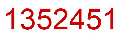 Number 1352451 red image