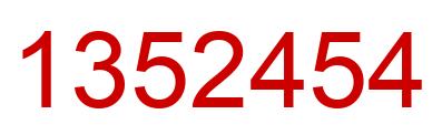 Number 1352454 red image