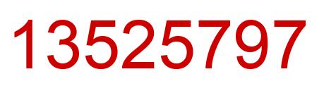 Number 13525797 red image
