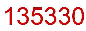 Número 135330 imagen rojo