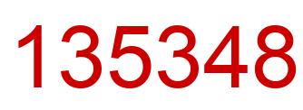 Number 135348 red image