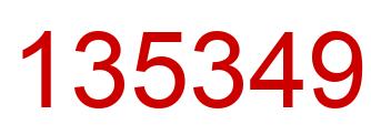 Number 135349 red image