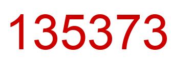Number 135373 red image