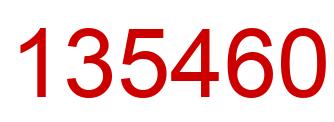Number 135460 red image