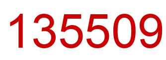 Number 135509 red image