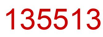 Number 135513 red image