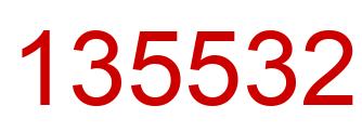 Number 135532 red image