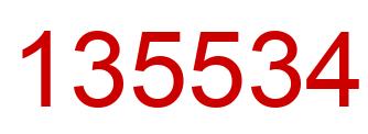 Number 135534 red image