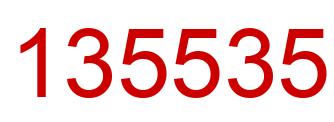 Number 135535 red image
