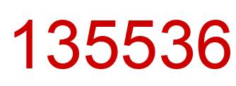 Number 135536 red image
