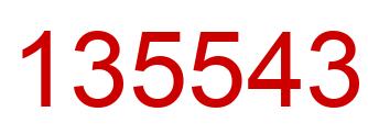 Número 135543 imagen rojo