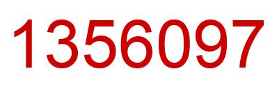 Number 1356097 red image