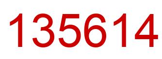 Number 135614 red image