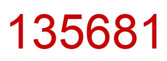 Number 135681 red image