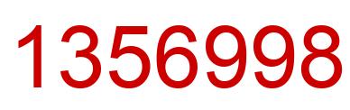 Number 1356998 red image