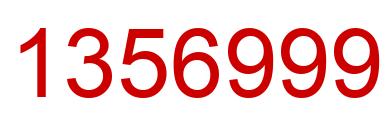 Number 1356999 red image