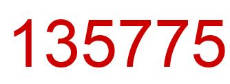 Number 135775 red image