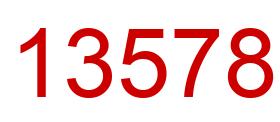 Number 13578 red image