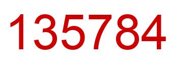 Number 135784 red image
