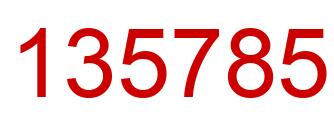Number 135785 red image