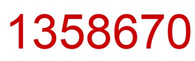 Number 1358670 red image