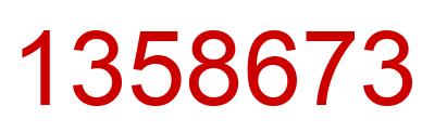 Number 1358673 red image