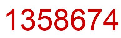 Number 1358674 red image