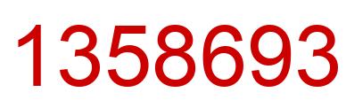 Number 1358693 red image