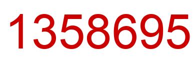 Number 1358695 red image
