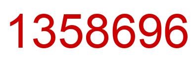 Number 1358696 red image