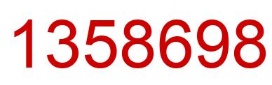 Number 1358698 red image