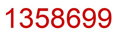 Number 1358699 red image