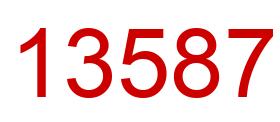 Number 13587 red image