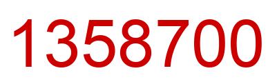 Number 1358700 red image