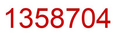 Number 1358704 red image
