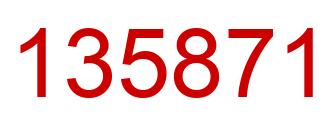 Number 135871 red image