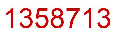Número 1358713 imagen rojo
