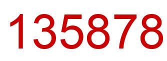 Number 135878 red image