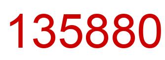 Number 135880 red image