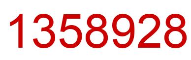 Number 1358928 red image