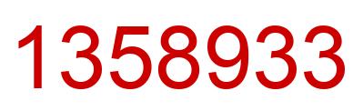 Number 1358933 red image