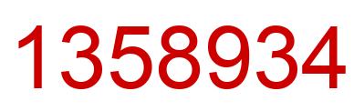 Number 1358934 red image