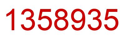 Number 1358935 red image